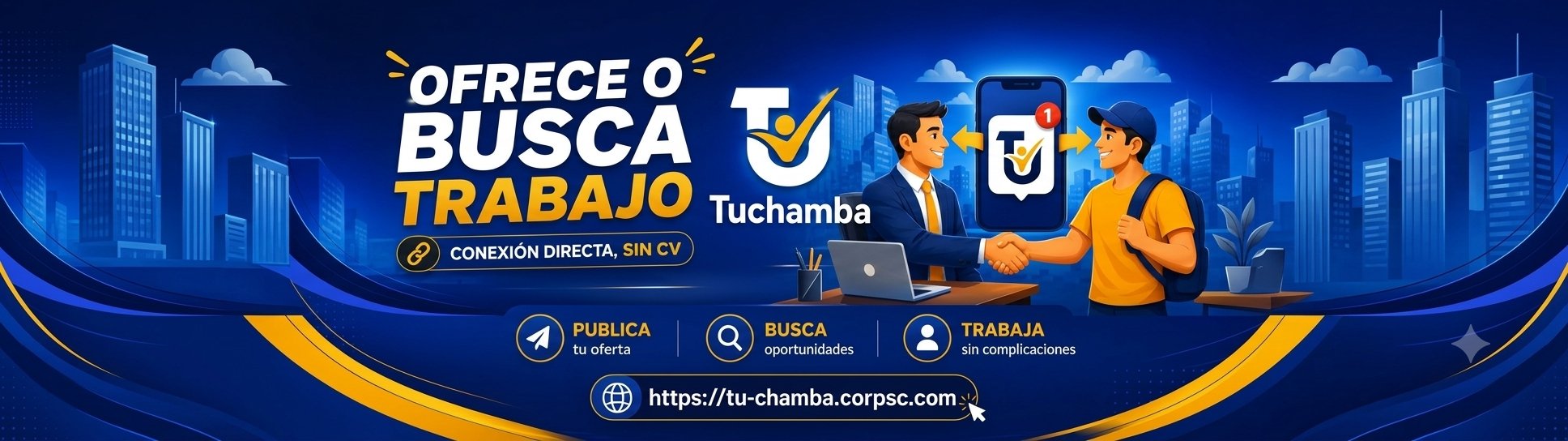 Ofrece o busca trabajo — conexión directa, sin CV